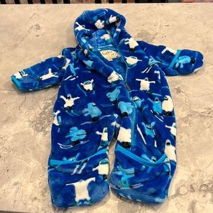Hatley Yeti fleece Bunting - Like New 6-12 Months